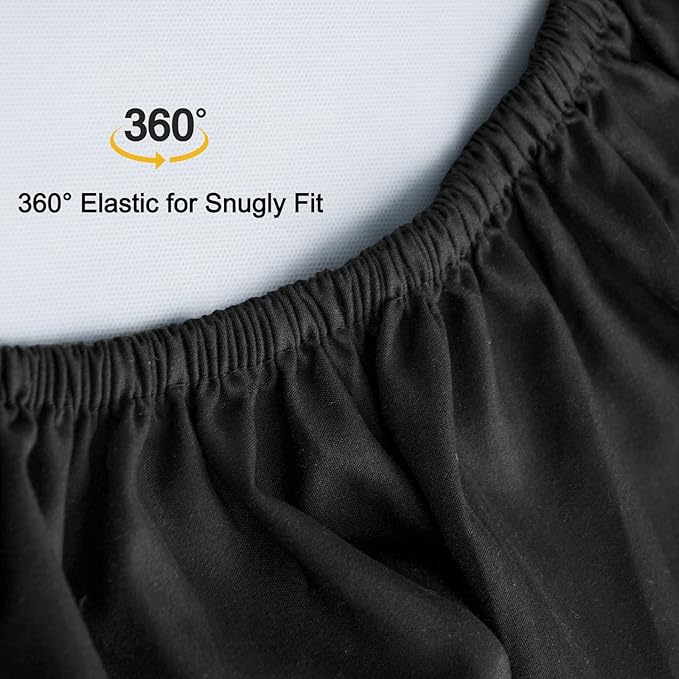 david's kids Waterproof Mini Crib Sheets, 2 Pack Ultra Soft Breathable Mini Crib Mattress Protector for Boys Girls Neutral, Universal Fit for Pack N Play, Playard and Mini Crib Mattresses, Black