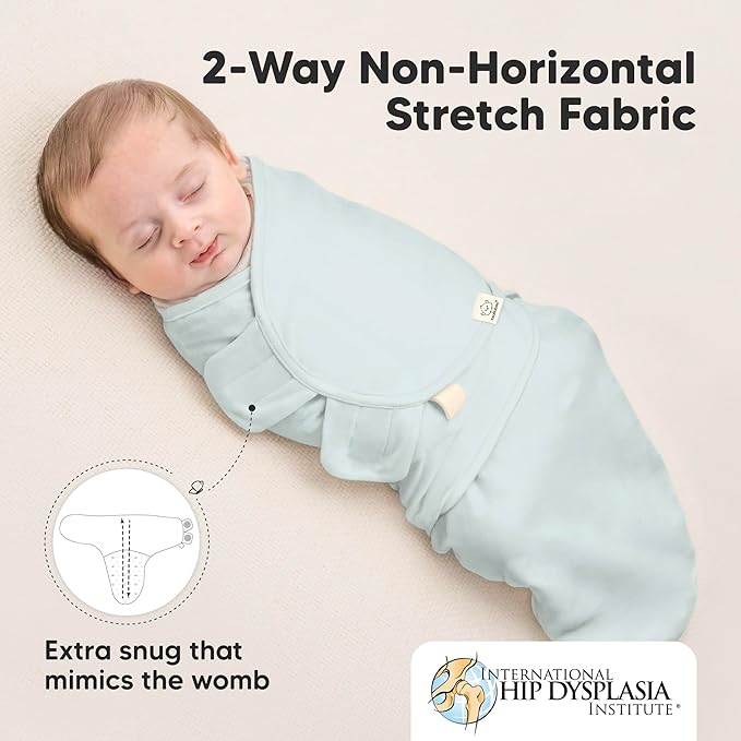 3-Pack Organic Baby Swaddle Sleep Sacks - Swaddles for Newborns, Infant 0-3 Months, Baby Girls, Boys, Soft & Snug Newborn Sleep Sack, Nursery Swaddling Blankets (Mellow)