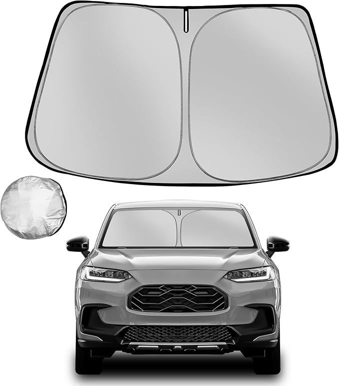 Windshield Sun Shade for 2023-2025 Hon-da HR-V HRV Foldable Sun Sunshade for Car Front Window Blocks UV Rays and Heat Automotive Interior Protector Custom Fit Accessories