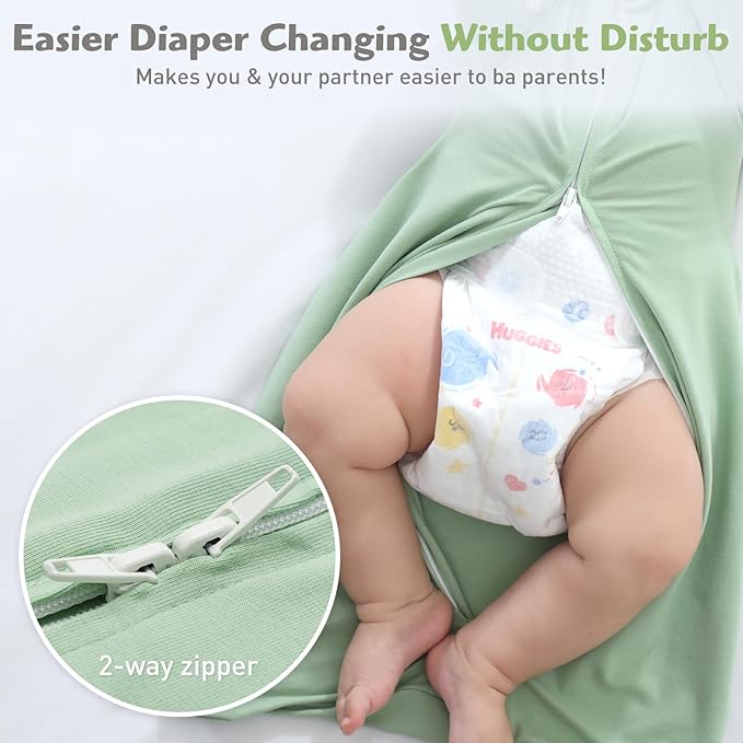 2 Pack Baby Sleep Sack Swaddle 0-3 Months Soft Cotton 3-Way Transitional Swaddling Sleeping Bag with Removable Arms Up Cuffs Sleeves, 2-Way Zipper Easy Diaper Changes Snug Fit Newborn Baby Boys Girls