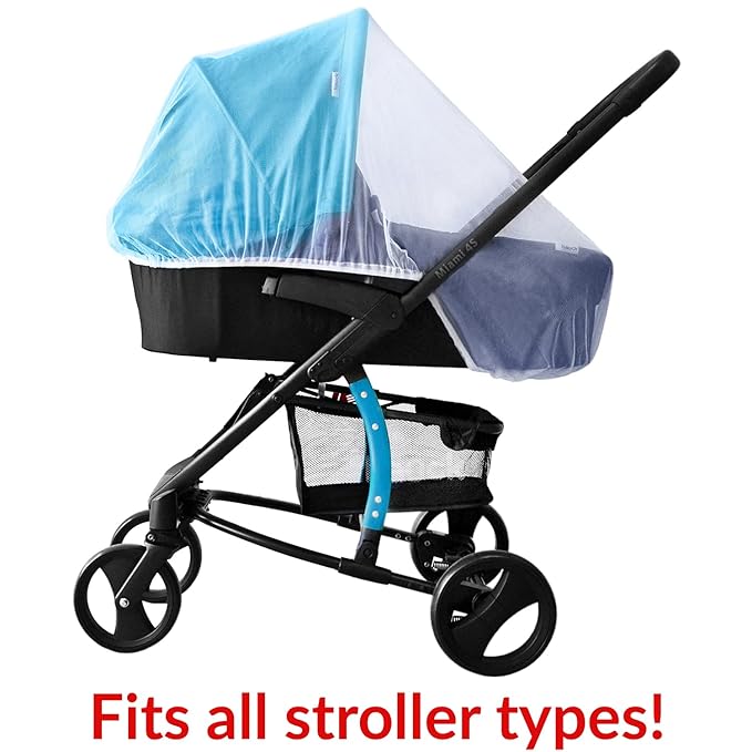 Baby Mosquito Net for Stroller, Car Seat & Bassinet – Premium Infant Bug Netting for Jogger, Carrier & Pack N Play – Toddler Canopy & Gift Packaging White