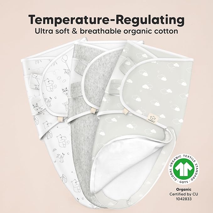 Baby Swaddle Sleep Sacks with Zipper - 3-Pack Swaddles for Newborns 0-3 Months, Infant, Baby Girls, Boys, Soft & Durable Newborn Sleep Sack, Easy Diaper Change Swaddling Blanket (Aspire)