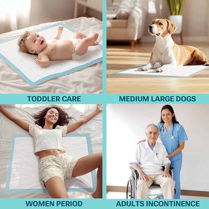 CLEAN SPACES Disposable Bed Pads for Adult 36" x 36", Chucks Pads Underpads Bed Liner for Incontinence, Extra Large Puppy Pads / Dog Pee Pads / Wee Wee Pads for Training, XL, 45 Count