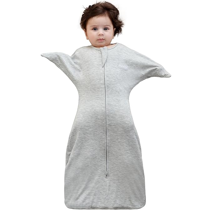 PuppyPaws Baby Sleep Sack, Transitional Swaddle, Swaddles for Newborns，1.0 Tog Sleep Sack 3-6 Months, Wearable Blanket Baby with 2-Way Zipper