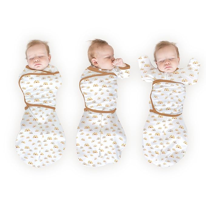 SwaddleDesigns 6-Way Omni Swaddle Sack Arms Up Swaddle for Newborn, More Options to Calm Moro Reflex, Improves Sleep, Easy Transition Baby Sleep Sack, Small, 0-3 Mo, 6-12 lbs, Watercolor Sunny Days