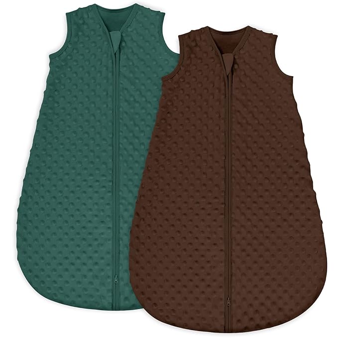 Yoofoss Fleece Baby Sleep Sack 12-18 Months with Plush Dots, TOG 1.5 Baby W