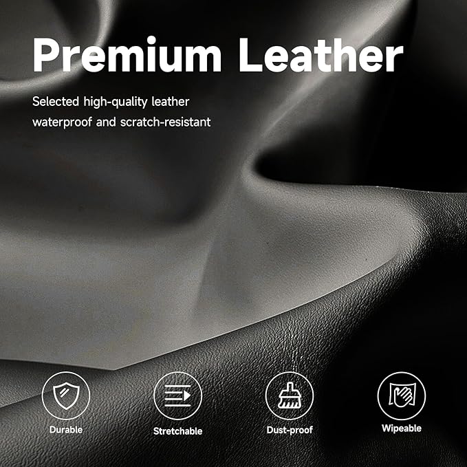 WUSOUPU PU Leather Massage Table Cover Protector Wipeable Massage Bed Cover Made of 4-Ways Elastic 100% Waterproof Material, Machine Washable, Fit Rectangular Tables 28-32" Wide (Black, 1Pcs)