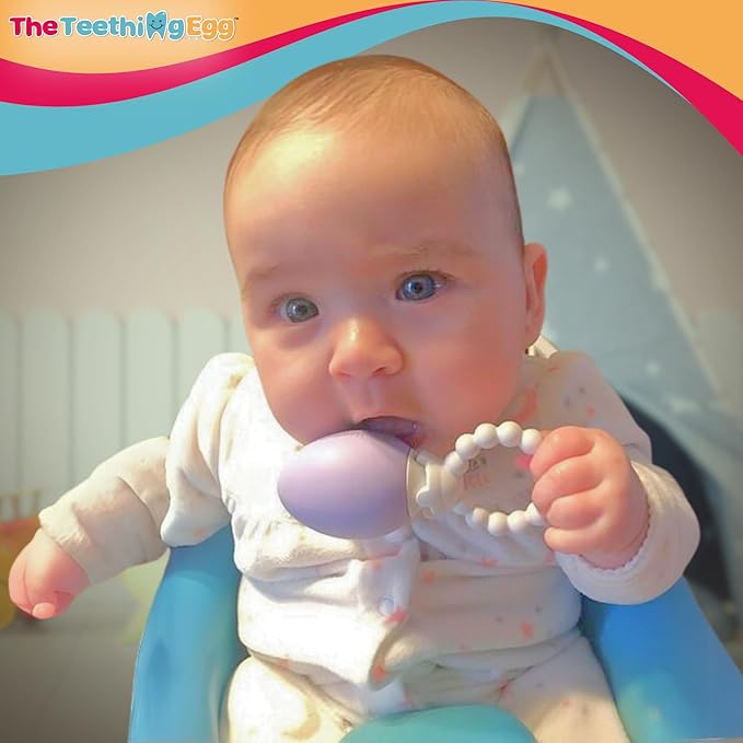 The Teething Egg and Grippie Ring - Baby Development Toys, Teether for 3, 4, 6, 12 Up to 18 Months Old Boy or Girl, Sensory Toys, A Baby Registry Must Have, Mint