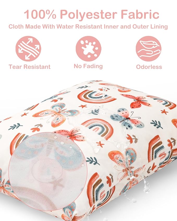 ALVABABY 2 pcs Cloth Diaper Wet Dry Bags Waterproof Reusable with Two Zippered Pockets Travel Beach Pool Daycare Soiled Baby Items Yoga Gym Bag for Swimsuits or Wet Clothes 2LM26