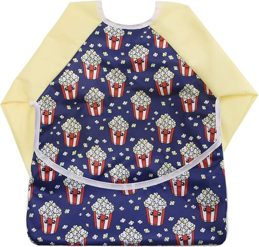 Hi Sprout Infant Toddler Baby Waterproof Sleeved Bib, Bib with Sleeves&Pocket, 6-24 Months