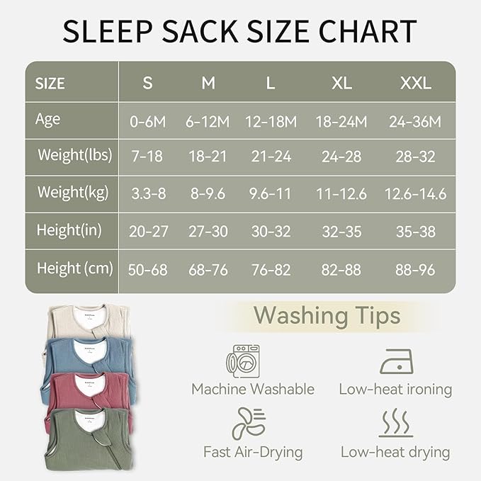 BubblePanda Rayon Made from Bamboo Sleep Sack 0-6 Months Newborn Infant Sleep Sack 0-3 Months 1.0 Tog Breathable Baby Wearable Blanket With 2-Way Zipper Unisex Sleeping Bag for Babies