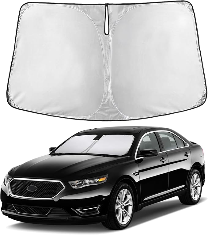 Econour Windshield Sunshade for Ford Taurus 2013-2017 2018 2019, Sun Visor for Front Windshield & Window Sun Shade Cover, UV Heat Blocker & Protector, Car Accessories