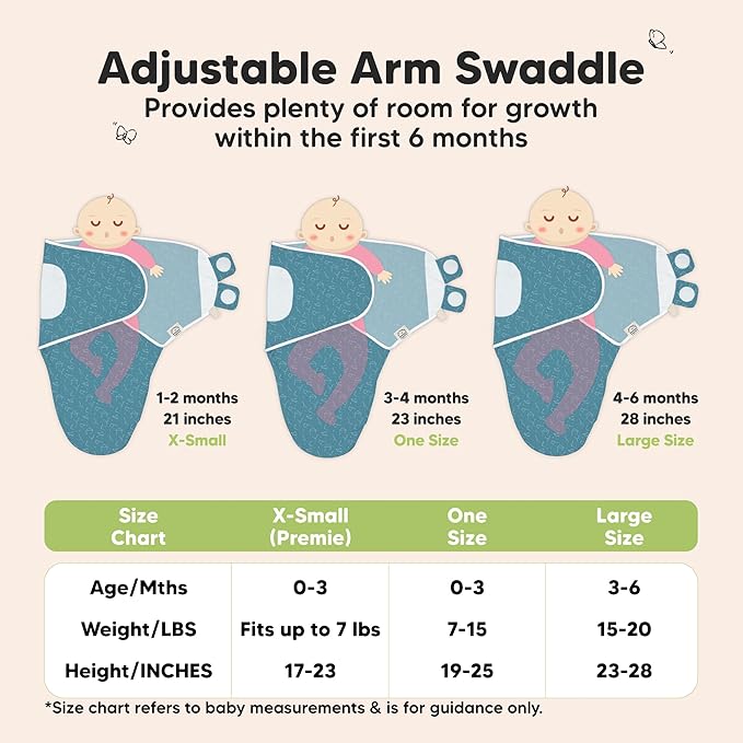 3-Pack Organic Baby Swaddle Sleep Sacks - Swaddles for Newborns, Infant 0-3 Months, Baby Girls, Boys, Soft & Snug Newborn Sleep Sack, Nursery Swaddling Blankets (Galaxy)