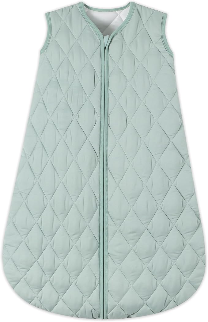 BSTOPPT Baby Sleep Sack TOG 2.5 Winter Baby Wearable Blanket, Infant Sleeping Sack 2-Way Zipper Warm Quilted Sleepsack (Green, Small)