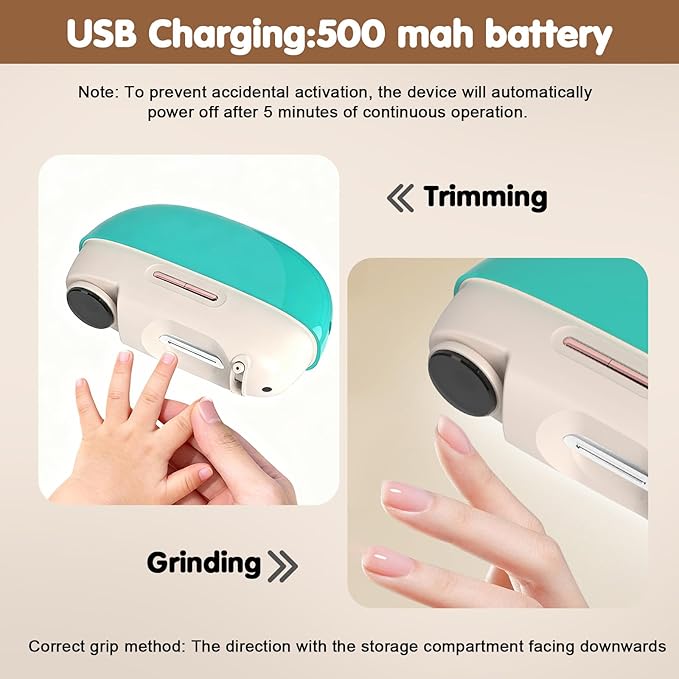 Electric Nail Clipper, Adjustable Blade Opening for Thick Nails, Electric Nail Clippers for Seniors & Adults, Baby Electric Nail Trimmer, Automatic Nail Clipper for Fingernail & Toe (Upgraded White)
