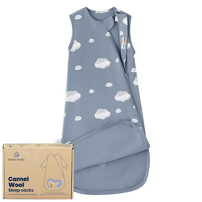 kaiya baby Unisex Sleeping Bag for Babies and Toddlers 0.5 Tog Sleep Sack 6-18 Months, Newborn Sleep Sack, Wearable Blanket Baby, One Piece Sleeveless, Gifts for Baby