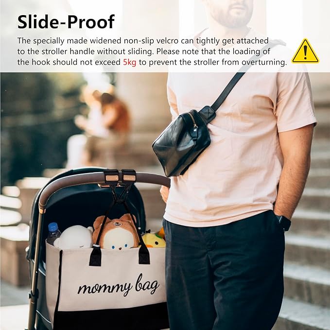 TOPDesign Universal Baby Stroller Organizer, Stroller Caddy with Detachable Mesh Bag & Heightened Insulated Cup Holders & Non-Slip Secure Hooks Accessories, Fits Most Strollers (Space Exploration)