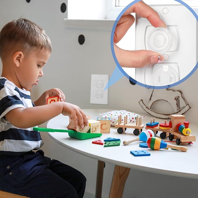 Thyle 750 Pcs Outlet Covers Bulk Child Baby Proofing Plug Covers for Electrical Outlets Easy Install Socket Sturdy Safe Secure Baby Proofing Kit for Home Office Bulk