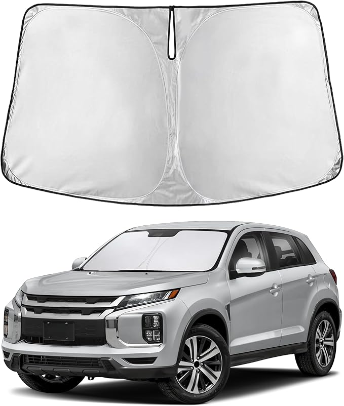 Econour Windshield Sunshade for Mitsubishi Outlander Sport 2011-2023 2024 2025, Sun Visor for Front Windshield & Window Sun Shade Cover, UV Heat Blocker & Protector, Car Accessories