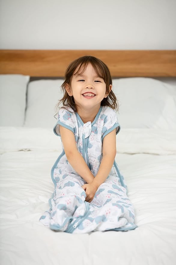 TADO MUSLIN Baby Sleep Sack 12-24 M Baby Wearable Blanket 100% Organic Cotton 0.5 TOG Toddler Sleep Sack 2-Way Zipper Soft Large 4 Layers Muslin 1-2 T Rhino