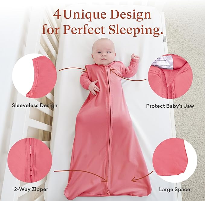 littogoose Baby Sleep Sack Wearable Blanket Baby Sleeping Bag, 0.5 TOG Toddler Sleeping Sack 0-3-6-12-24 Months,3 Pack