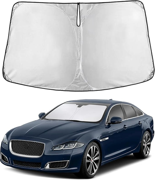 Econour Windshield Sunshade for Jaguar XJ 2010-2017 2018 2019, Sun Visor for Front Windshield & Window Sun Shade Cover, UV Heat Blocker & Protector, Car Accessories