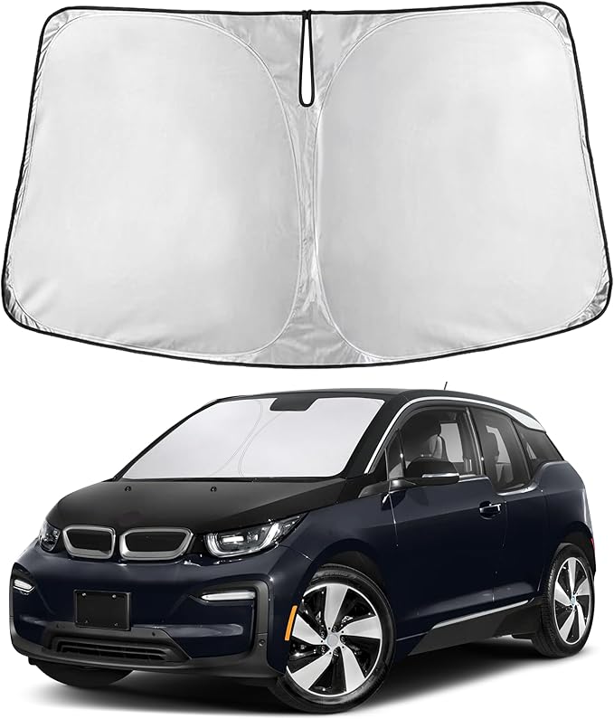Econour Windshield Sunshade for BMW I3 2014-2020 2021 2022, Sun Visor for Front Windshield & Window Sun Shade Cover, UV Heat Blocker & Protector, Car Accessories