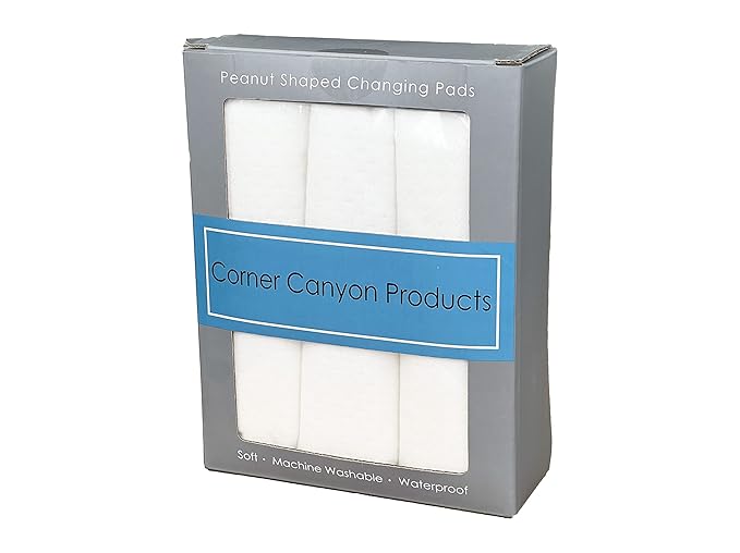 Changing Pad Liner, Fits in Peanut Shaped Changing Pads, Super Soft Peanut Changer Liners are Warm On a Baby's Back, Thicker Waterproof Pads are Machine Washable - 3 Pack