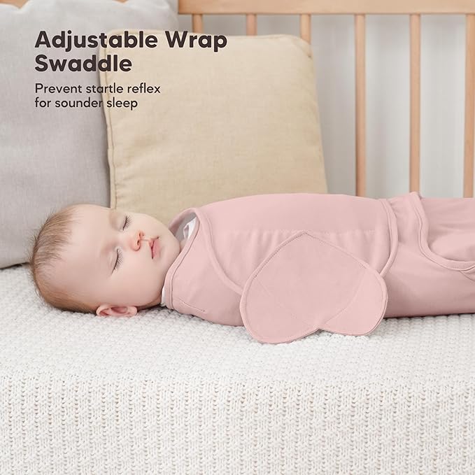 Susurration Swaddles for Newborns, 100% Cotton Baby Swaddle Sleep Sack, with Adjustable Velcro, Breathable and Durable Unisex Swaddle Sleep Sack, 3 Pack