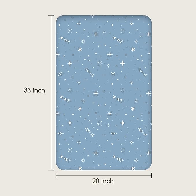 Baby Delight Bassinet Sheets 33x20 for Newton,Airclub,Maxi COSI,Angelbliss,Dream on Me,Mika,Harppa,Amke,ezebaby Rectangle Bassinet Mattress - Navy Blue Planet 3 Pack Boy