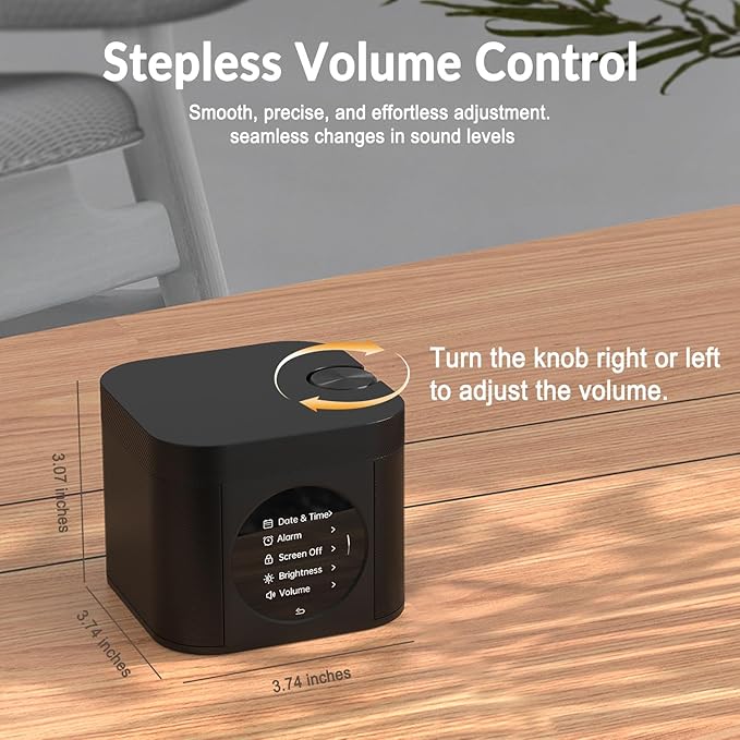 Kipcush Sleep Sound Machine - Dual Speakers, Tibetan Singing Bowls, 19 Soothing Tones, 20 White Noises, Visual & Auditory Breathing Guides | Deep Sleep, Anxiety Relief, Meditation, Rechargeable