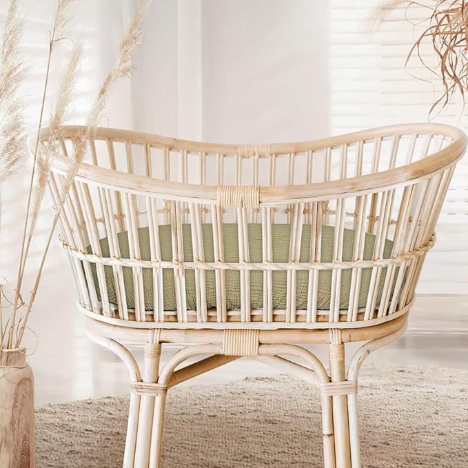 lulumoon Muslin Bassinet Sheets Baby: Cotton Bedside Bassinet Sheets Fitted for Chicco Lullago Anywhere & Baby Bjorn Cradle