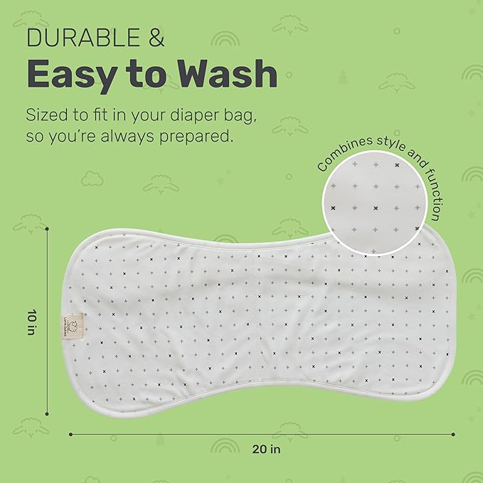 Lamb Babies Posh Baby Cotton Burp Cloths, Absorbent, Lightweight, and Gentle Cotton for Mess-Free Moments, Baby Burp Cloths for Boys and Girls An Essential Addition to Every Parent's Diaper Bag
