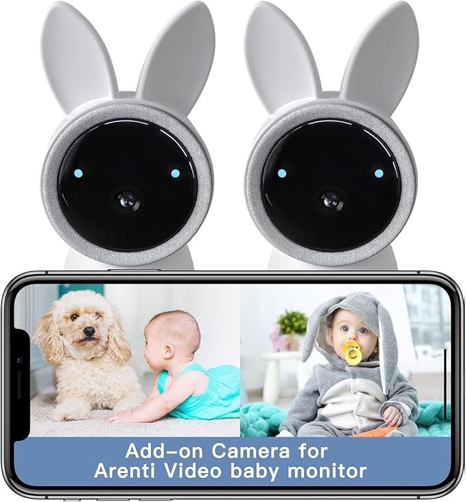 ARENTI Baby Mnitor 3T with 360° View, 2K Temp & Humidity Sensor, Night Vision & Two-Way Audio