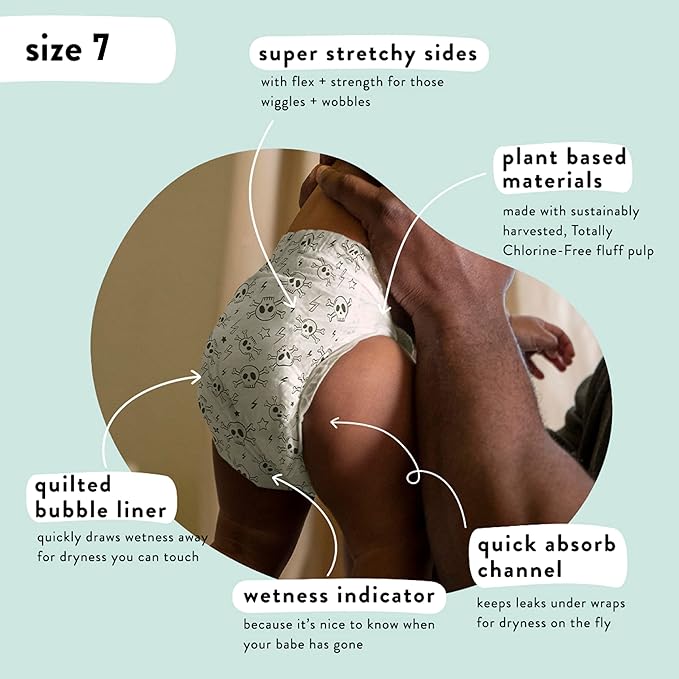 The Honest Company Comfort Dry Disposable Diapers Plant-Based Sustainable Barnyard Babies and It’s A Pawty Club Box Size 7 41and lbs 36 Count