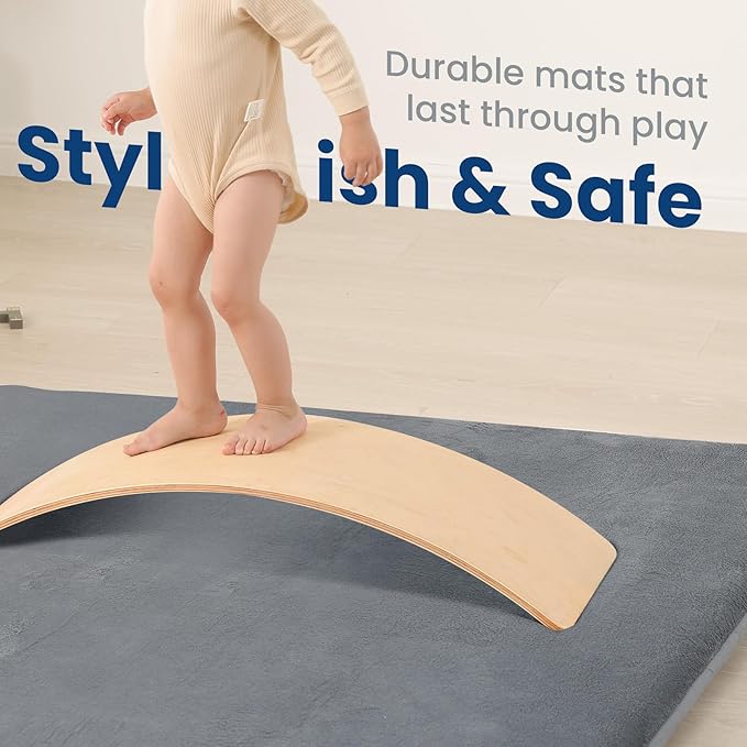 Baby Play Mat for Floor,Extra Large 71"×79" Playpen Mat for Toddler,Infant,Kids,1.3" Thick Non-Slip Nursery Rug,Water Repellent Soft Padded Activity Mats for Tummy Time, Crawling,Playroom(Dark Grey)