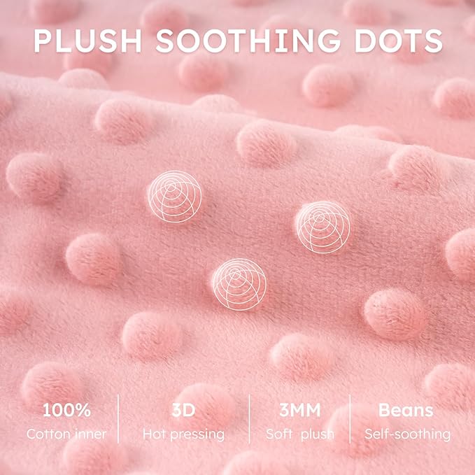 Yoofoss Fleece Baby Sleep Sack 6-12 Months with Plush Dots, TOG 1.5 Baby Wearable Blanket with 2-Way Zipper, Cotton Toddler Sleep Sack Fleece