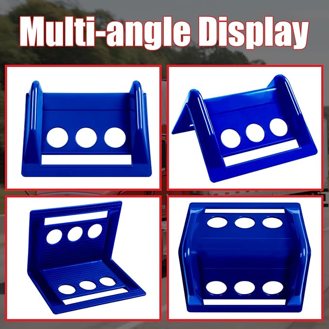 24-Pack 4" Flatbed Edge Protectors, Corner Protectors – Heavy-Duty Plastic Corner Guards for Flatbed Trailer Loads, Compatible with 4-Inch Ratchet & Winch Straps – Tie-Down Safety Accessories (BLUE)