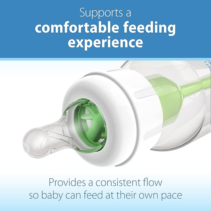 Dr. Brown’s Natural Flow Y-Cut Narrow Baby Bottle Silicone Nipple, Ideal for Thicker Liquids, 9m+, 100% Silicone Bottle Nipple, 6 Count