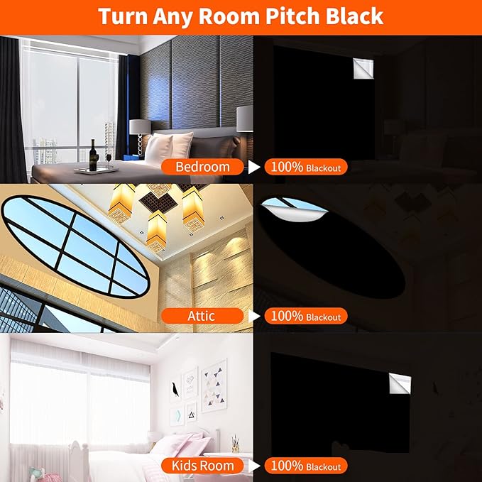 100% Blackout Blind White (118"x 59") Curtains Window Cove [DIY Cut to Any Size or Shape] [Hook & Loop Tabs][ Portable Bags for Travel ] [Light & UV Blocking ] for House,Baby Nursery,Apartment