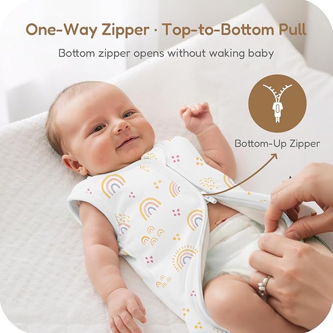 TOTCHILL Baby Sleep Sack 0.5 TOG, Lightweight Breathable Wearable Blanket with Zipper, 0-3-6-12-24M-4T, 3-Pack