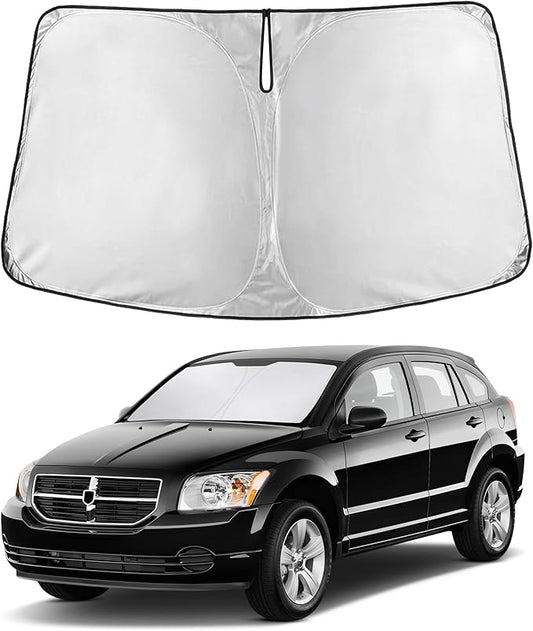 Econour Windshield Sunshade for Dodge Caliber 2007-2010 2011 2012, Sun Visor for Front Windshield & Window Sun Shade Cover, UV Heat Blocker & Protector, Car Accessories