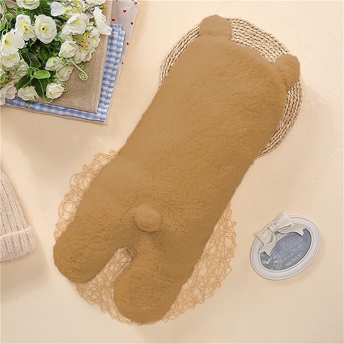 Baby Swaddle Blanket Boys Girls Cute Bear Plush Essential Receiving Blanket Ultra-Soft Newborn Registry Sleeping Wraps for Infant 0-6 Months - Brown