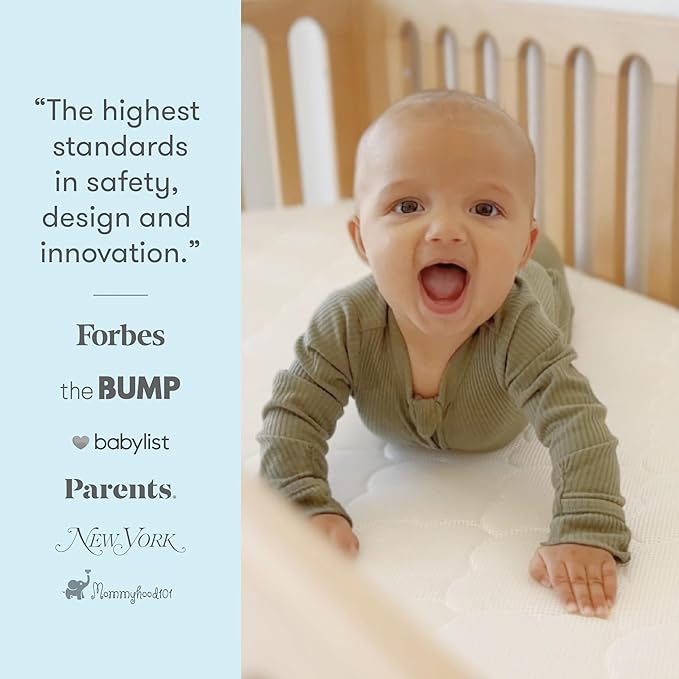Newton Baby Crib Mattress and Toddler Bed - Ultra-Breathable Proven to Reduce Suffocation Risk, Washable Core & Cover, 2-Stage, Deluxe 5.5" Thick - White