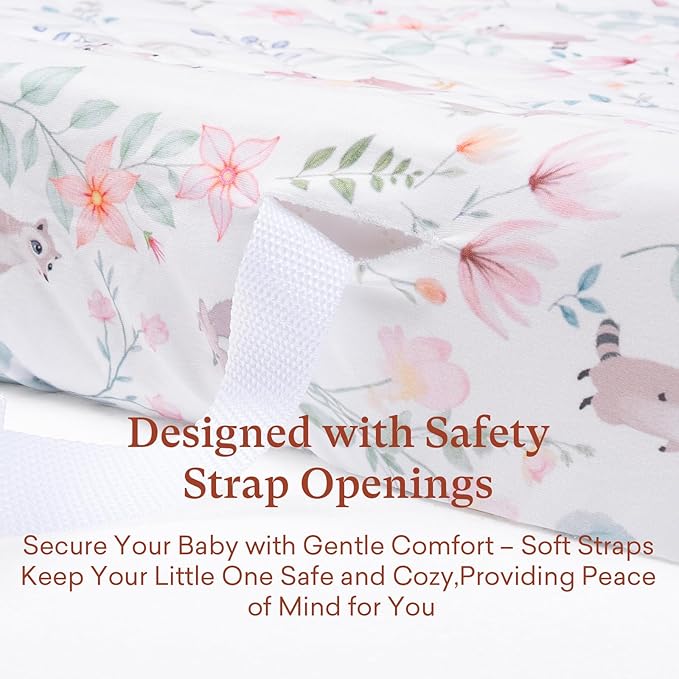 Littogoose Quilted Changing Table Cover (2-Pack) Fitted Diaper Changing Pad Cover, Soft Breathable Ideal for Boys Girls (2-Pack)