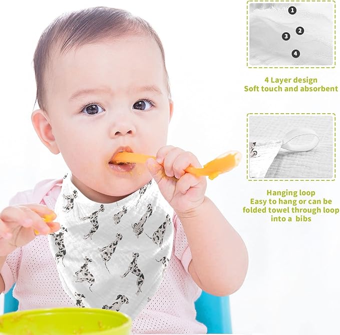 vvfelixl Baby Cotton Washcloths Great Dane Dog Infants Bath Towel for Unisex Face Towels for Newborn, Natural Baby Wipes Delicate Skin, 11.8 X 11.8 inch, one sizex3