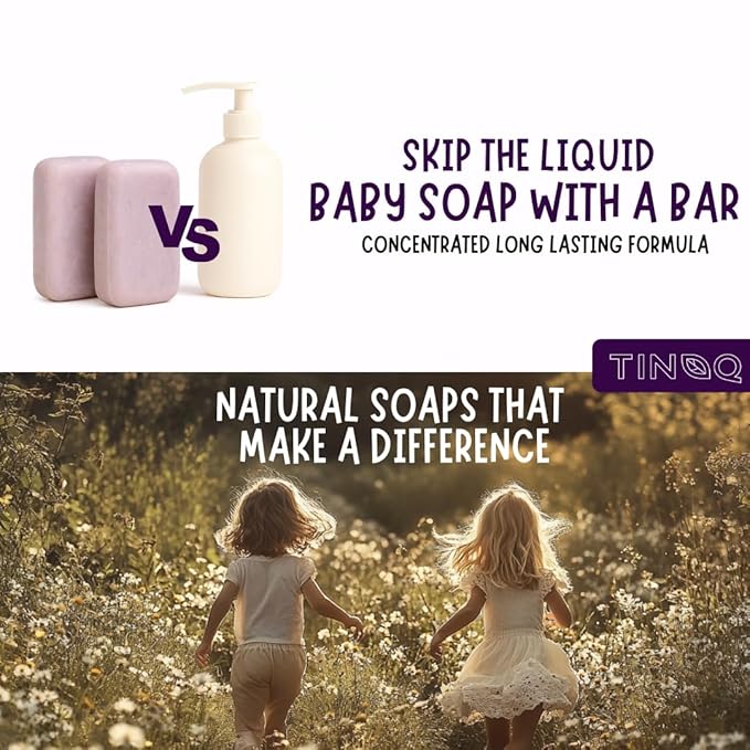Baby Wash and Shampoo | Organic Baby Soap Bar | HYPOALLERGENIC Bath Soap Sensitive Skin | Relaxing Lavender Oil & Oatmeal | Fragrance-Free | Plastic Free | No SLS | Vegan | 2 Bars