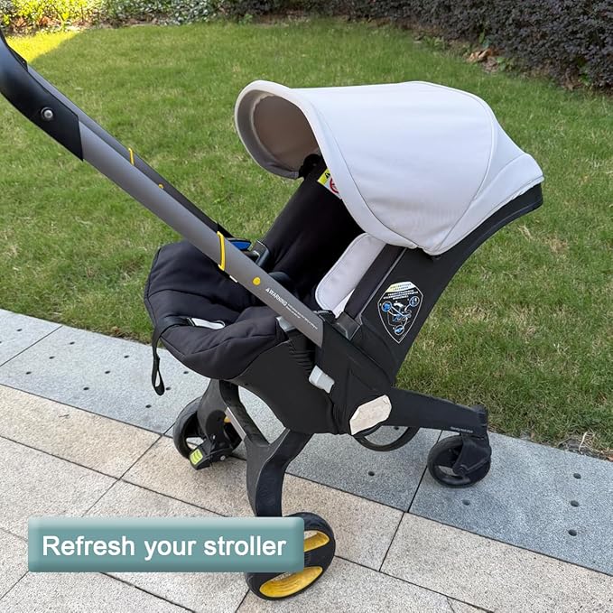Stroller Replacement Accessories Canopy, Baby Stroller Sun Shade Compatible with Doona Car Seat & Strollers (Silver Gray)