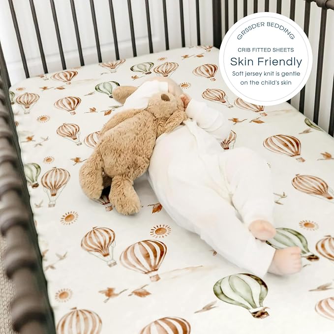 Stretch Ultra Soft Jersey Knit Fitted Crib Sheets Set 2 Pack，Fit All Standard Crib Mattress Pads Safe and Snug, Crib Fitted Sheet for Boys and Girls, Stylish Cars Print Kids Sheets for Boys