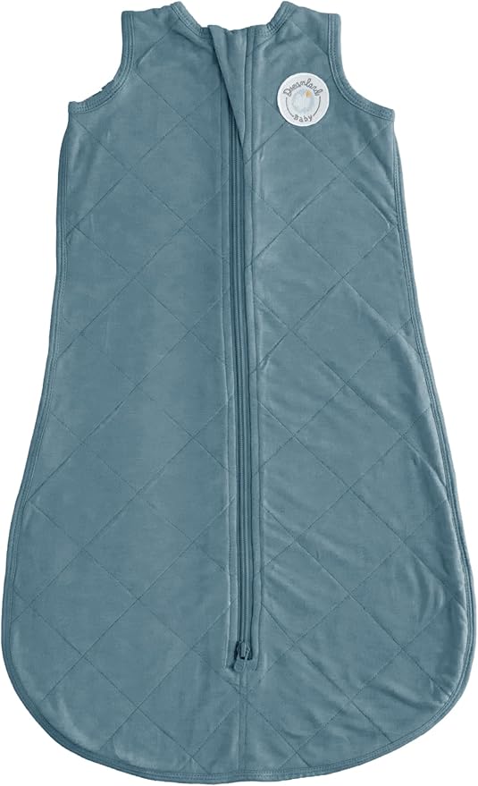 Dreamland Baby Lightweight Bamboo Viscose Sleep Sack (6-12 Months). 1.0 TOG Ultra Soft Blanket w/ 2-Way Zipper. 95% Viscose, 5% Spandex (Ocean). Mom-Owned US Business, Premium Materials